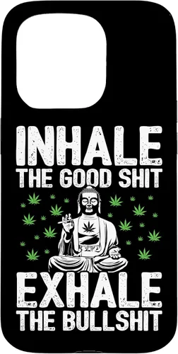 Vista 14 de Inhale Good Shit Exhale Bullshit - Weed Cannabis - 420 Case for iPhone 17