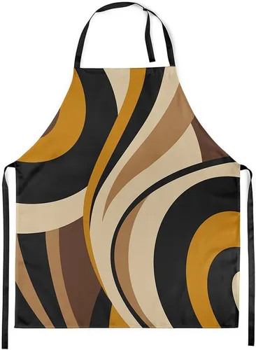 Vista 17 de Castle Fairy Delantal de cocina geométrico en espiral, moderno delantal impermeable con rayas simples para adultos (sin bolsillo), 31 x 26 pulgadas
