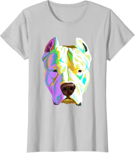 Vista 20 de Colorida camiseta Dogo Argentino, Negro, S