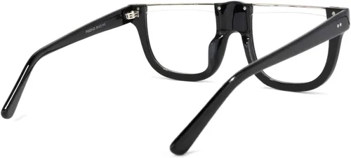 Vista 5 de Zeelool Elegantes lentes semimirregulares de acetato de gran tamaño para hombres y mujeres con lente transparente sin receta North HP0223