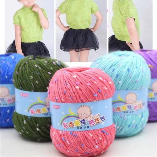 Vista 9 de Paquete de 6 hilos de ganchillo de algodón colorido para tejer suéter súper suave para mantas de bebé y ropa, sombrero, bufanda, 10.58 oz