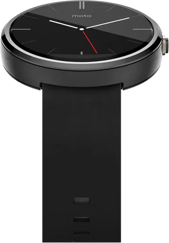Vista 3 de Reloj inteligente moderno Motorola Moto 360, cuero negro 00418NARTL