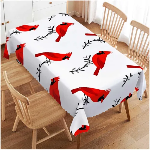 Vista 36 de Swono Mantel rectangular de Halloween de 52 x 70 pulgadas, diseño de araña negra de terror en telaraña, luna, resistente para mesas rectangulares