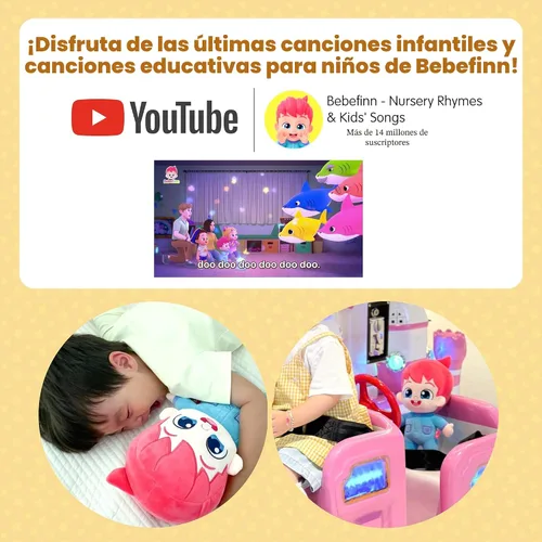 Vista 6 de Pinkfong Bebefinn Juguete de Peluche - 12" (30cm) Muñeco de Peluche Peluche Suave y Tierno para Niños Pequeños Juguete Bebefinn Perfecto