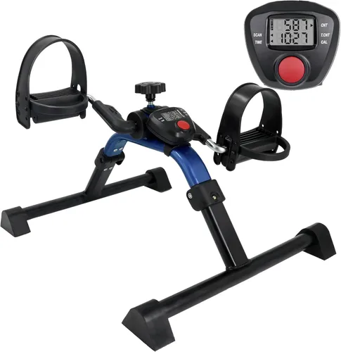 Vista 9 de Vaunn Under Desk Bike Pedal Exerciser Ergometer with LCD Display – Mini Pedal Exerciser for Arm & Leg Workout, Folding Desk Cycle for Home Office