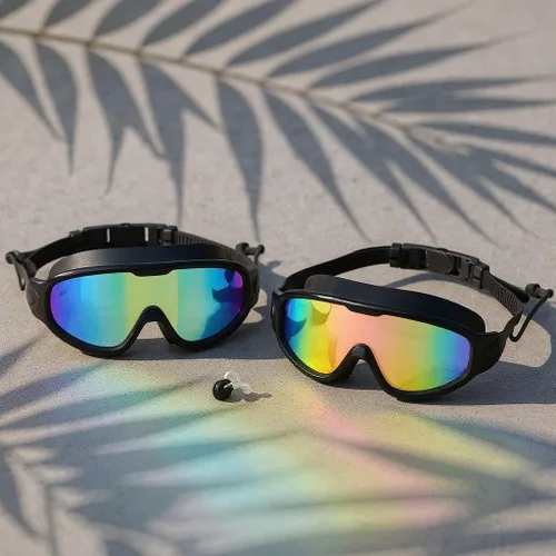 Vista 3 de Napzy Paquete de 2 gafas de natación para adultos, gafas de natación antivaho con cómodo sello de silicona para hombres y mujeres entrenamiento