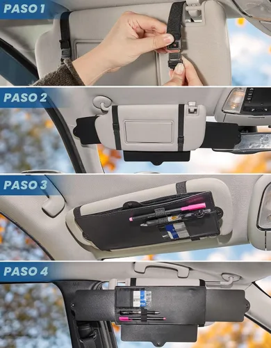 Vista 6 de JoyTutus Extensor de Parasol para Visera de Automóvil, Visera Solar Ajustable que Protege contra el Deslumbramiento, Bloqueador de Rayos UV