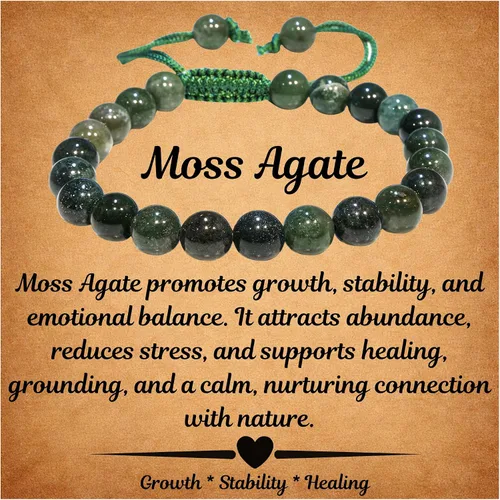 Vista 18 de ANAYA AGATE Bracelet – Healing Crystal Bracelet for Women, Men – Chic Gemstone Bracelet for Men and Women – 8mm Round Bead Bracelets for Spiritual
