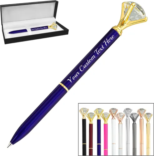 Vista 4 de 1 bolígrafo de diamante con cristal, bolígrafos personalizados a granel con grabado sin nombre, bolígrafos de diamante personalizados, lápiz óptico