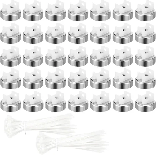 Vista 12 de Soportes magnéticos para bridas de cables, 15 imanes con 50 bridas para cables, soporte de cables magnéticos multiusos para gestión de cables, bases