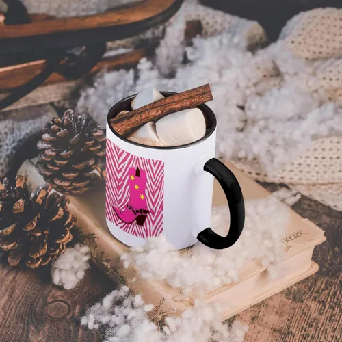 Vista 5 de 3dRose Taza de café, tamaño - 15oz - Imagen de la bota de vaquero rosa femenina en la vida campestre Chevron rosa - divertido regalo de taza de café