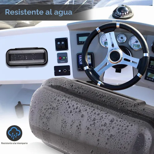 Vista 4 de Pyle Pyle PLMRCB1 - Cubierta estéreo marina resistente al agua, protector de radio de barco resistente con puerta abatible y liberación con resorte