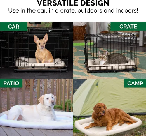 Vista 12 de Furhaven Cama para Perros para Perros Medianos/Pequeños y Gatos de Interior, 100% Lavable, Dimensionada para Adaptarse a Jaulas - Almohadilla