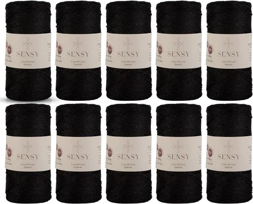Vista 94 de Sensy Premium 2mm 229.5 metros de cuerda de poliéster 100% cordón de polipropileno Cordón de macramé 2mm Cordón para bolso de crochet Hilo