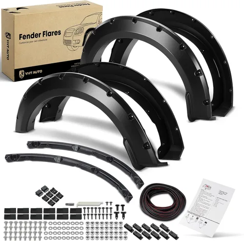 Vista 13 de YHTAUTO Juego de 4 guardabarros estilo fábrica OE para Ford F-150 Fleetside 2004-2008 (no compatible con los modelos Heritage), Lincoln Mark LT