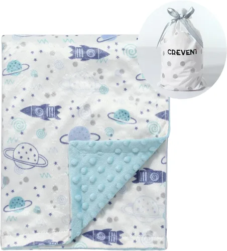 Vista 13 de CREVENT Manta de bebé de minky para niñas y niños, manta suave de felpa para recién nacidos - 30 x 40 pulgadas (Animal)