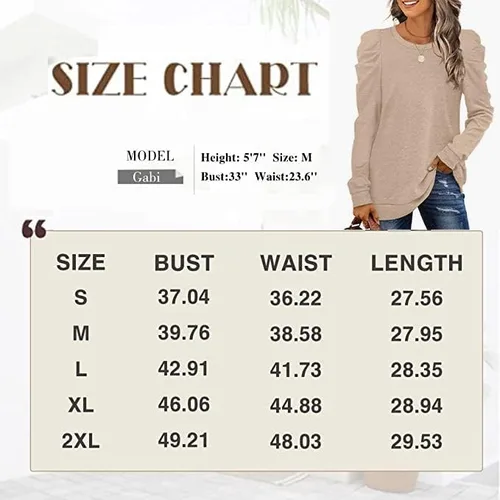 Vista 5 de AGFIUYTNL Sudadera de manga larga con cuello redondo para mujer, cómoda, talla grande