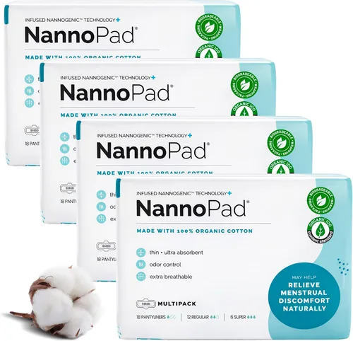 Vista 8 de Protectores orgánicos para mujer, ultrafinos, 18 unidades 6.1 pulgadas de largo, absorción ligera, uso diario, sin perfume, sin tintes, sin cloro