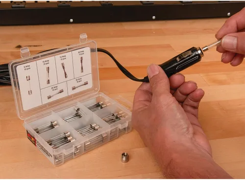 Vista 4 de Performance Tool W5375 - Surtido de fusibles de vidrio AGC (60 piezas variadas) (5A, 10A, 15A, 20A, 25A y 30A) en una caja de plástico transparente