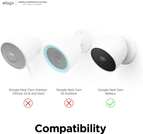 Vista 10 de elago Funda de silicona para Google Nest Cam para exteriores o interiores Negro