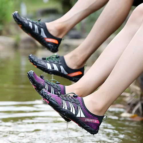 Vista 7 de Zapatos de agua para mujeres y hombres, zapatos de playa, zapatos de natación, zapatos de piscina, zapatos de río, zapatos descalzos de secado