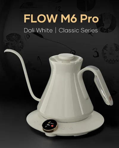 Vista 5 de Cocinare FLOW M6 Pro Hervidor Eléctrico de Cuello de Cisne, Control de Temperatura ±0.5℉ para Verter Café y Té, Interior de Acero Inoxidable