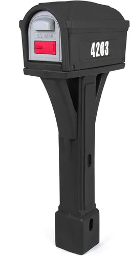 Vista 13 de Simplay3 USPS T4 - Cubierta para buzón y poste XL con construcción duradera de doble pared, diseño resistente a la intemperie, color negro
