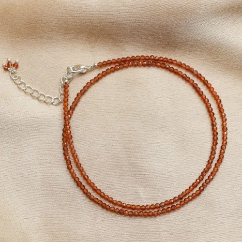 Vista 6 de Gempires - Collar natural, cuentas facetadas, cristales curativos de energía, cadena chapada en plata, regalo para ella, joyería de piedras
