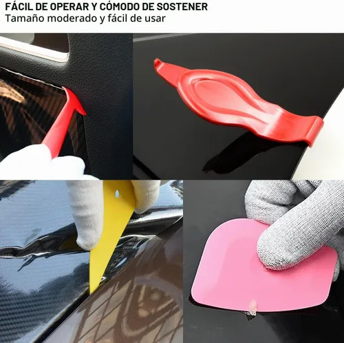 Vista 4 de JIURUN 36 piezas Kit de tinte para ventana de coche, herramienta de envoltura de vinilo, herramientas de espátula para tinte de ventana, kit