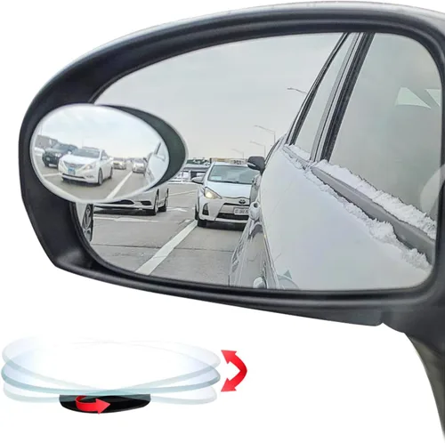 Vista 12 de Ampper Espejo de Punto Ciego en Forma de Abanico, Vidrio HD sin Marco Adhesivo Ajustable Convexo de Gran Angular Retrovisor Espejo para Automóvil