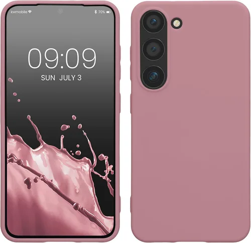 Vista 75 de kwmobile Funda compatible con Samsung Galaxy S23 - Funda protectora de silicona TPU suave y delgada - Piedra antigua