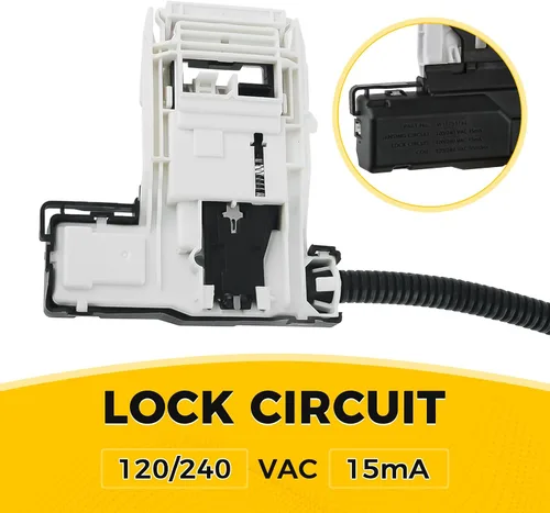 Vista 4 de W11307244 W10682535 Reemplazo del interruptor de bloqueo de la tapa de la lavadora (3 cables) Compatible con Whirlpool, Maytag, Ken-more, Amana