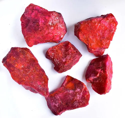Vista 6 de Ramagems Madagascar - Rubí crudo natural sin cortar, piedra preciosa de hecho, certificado Ruby Manik, cristal curativo auténtico