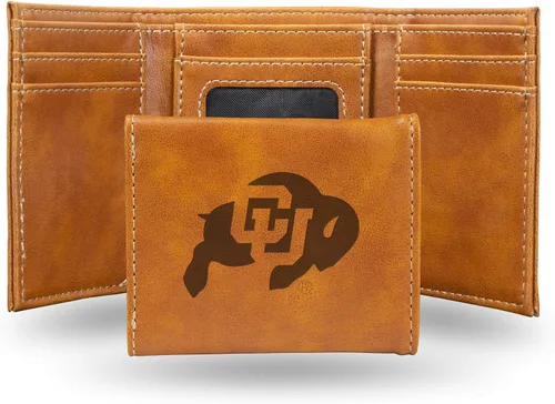 Vista 107 de NCAA Rico Industries - Billetera triple grabada con láser, con grabado láser, accesorio para hombre