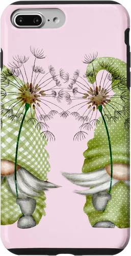 Vista 12 de Gnomos de primavera de diente de león para iPhone 16 para mujeres y divertido estuche de jardinero