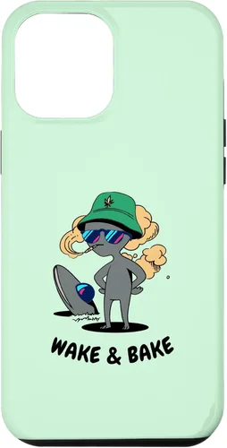 Vista 6 de Estuche de regalo divertido para iPhone 15 Alien Stoner Wake And Bake Weed Marihuana