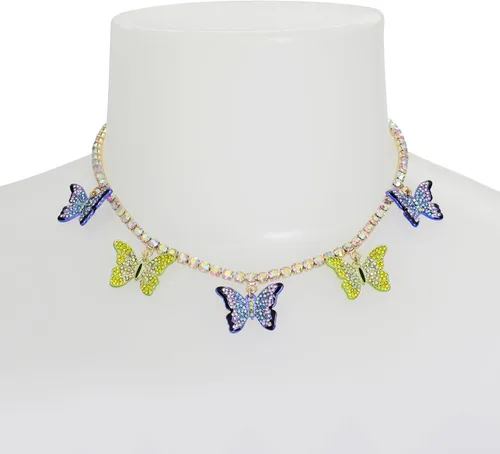 Vista 3 de Betsey Johnson Womens Butterfly Layered Necklace