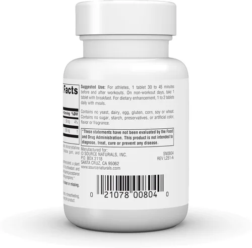 Vista 4 de Source Naturals Ácido Transferúlico 250 mg, 30 Tabletas