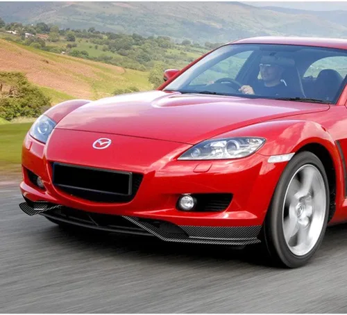 Vista 5 de Q1-TECH, borde de parachoques delantero compatible con Mazda RX-8 2004-2008, alerón de parachoques delantero, kit divisor de cuerpo de mentón, fibra