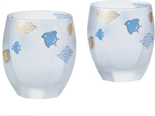 Vista 14 de ADERIA S6062 - Juego de vasos de roca con diseño de flor de cerezo de primera calidad, 11.6 fl oz (11.7 fl oz), 2 piezas, fabricado en Japón