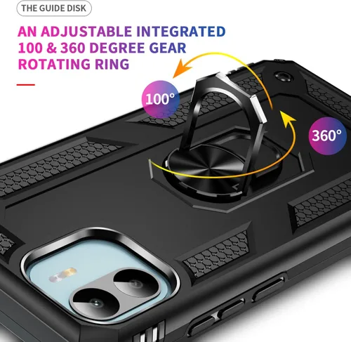 Vista 4 de Funda para Xiaomi Redmi A2 Caso,Cubierta de la caja del teléfono con soporte anti-caída para Xiaomi Redmi A1 220733SI 220733SG 220733SL 220743FI
