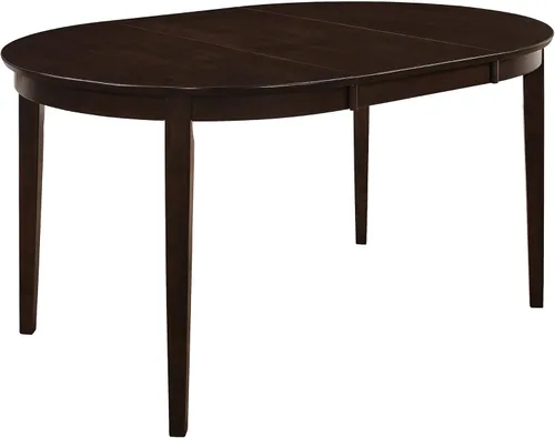 Vista 2 de Mesa de comedor ovalada con extensión de hojas