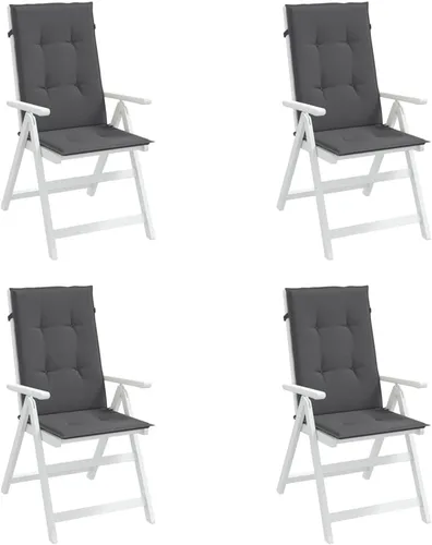 Vista 10 de Cojines para silla de jardín con respaldo alto, 2 piezas, color antracita, 47.2 x 19.7 x 1.2 pulgadas, cojines de tela para sillas de comedor