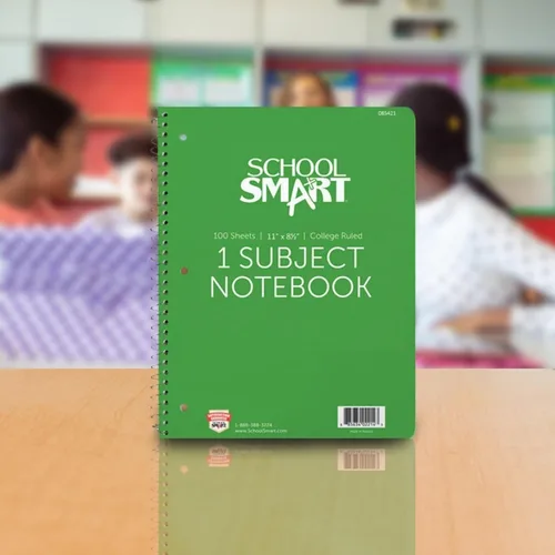 Vista 8 de School Smart Cuaderno de espiral no perforado de 1 materia, 100 hojas, 11 x 8-1/2 pulgadas