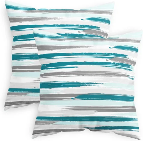 Vista 9 de CaliTime Fundas de Almohadas Decorativas Paquete de 2 Vellón Acogedor Textura Geométrica de Piedra Roca Cubiertas de Cojines Decorativos para Sofá