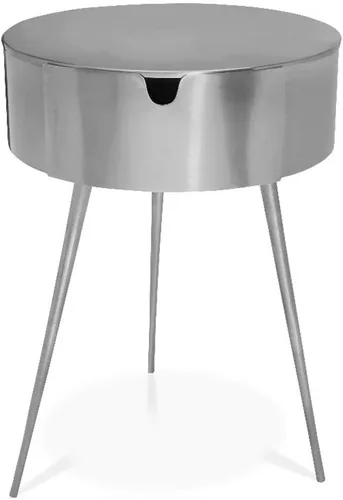 Vista 10 de Meridian Furniture Bali Collection Modern Mesita de noche contemporánea de metal duradero, 16 pulgadas de ancho x 16 pulgadas de profundidad x 23