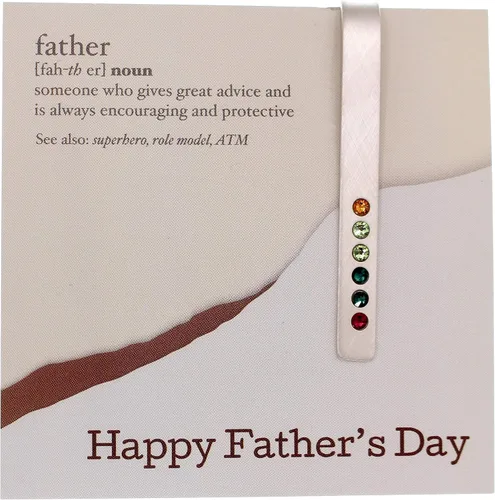 Vista 8 de Personalized Tie Bar Tie Clip with Birthstones Father's Day For Gift for Dad or Grandpa Sterling Silver