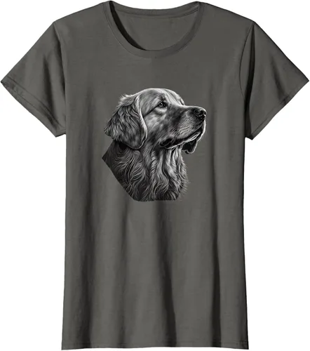 Vista 60 de Camiseta divertida Golden Retriever, Negro