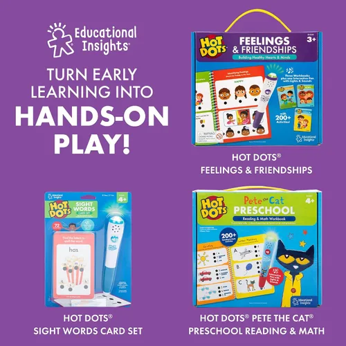 Vista 7 de Educational Insights Hot Dots Let's Learn Pre-K Math - Libro de trabajo de matemáticas preescolar para aprender a contar y colores con actividades