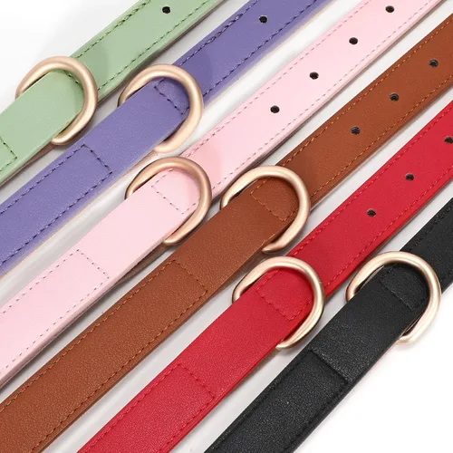 Vista 4 de WHIPPY Collar de cuero para perro pequeño y mediano, ajustable, suave, transpirable, de cuero, acolchado, con hebilla de aleación, resistente al